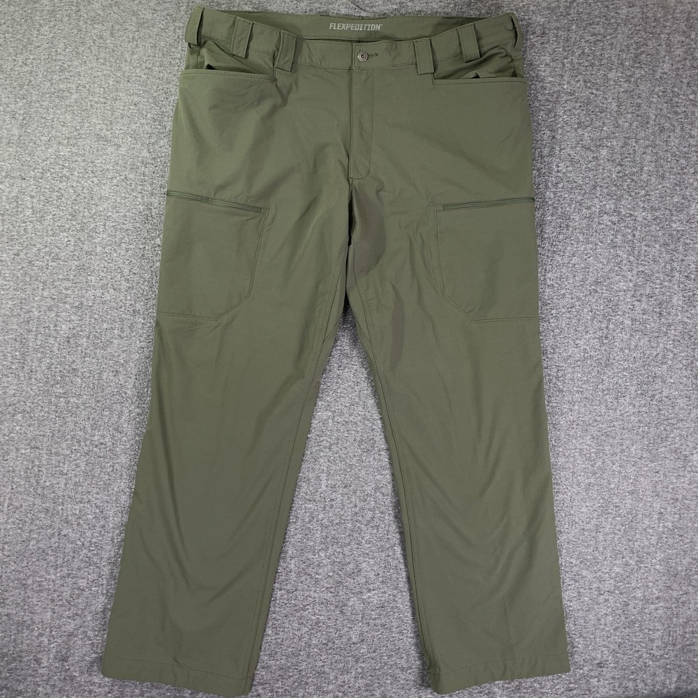 Duluth Flexpedition Pants Men 44x34 Green Relaxed Fit Outdoor Hiking